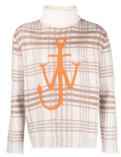 JW ANDERSON  스웨터  우먼  타탄 체크 롤 넥 점퍼